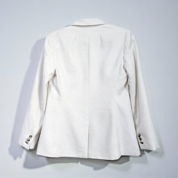 J. Crew Parke Linen Blazer White Women's Size 0 - Picture 5 of 8